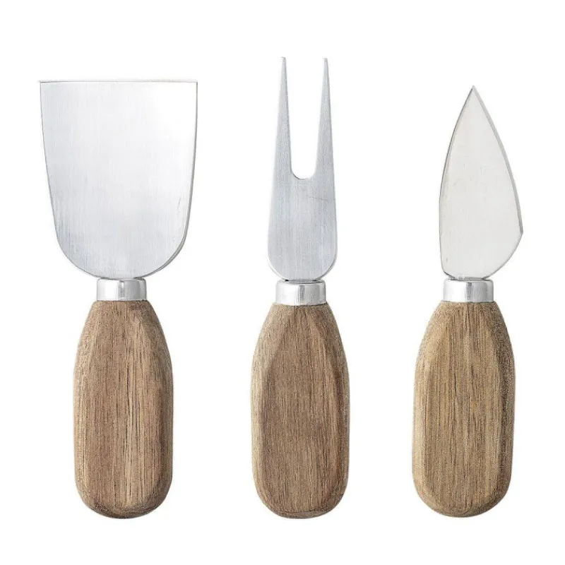 Couteaux À Fromage De Table-Bloomingville LISAMAI Ensemble de 3 ustensiles Couteaux à Fromage inox Manche Acacia