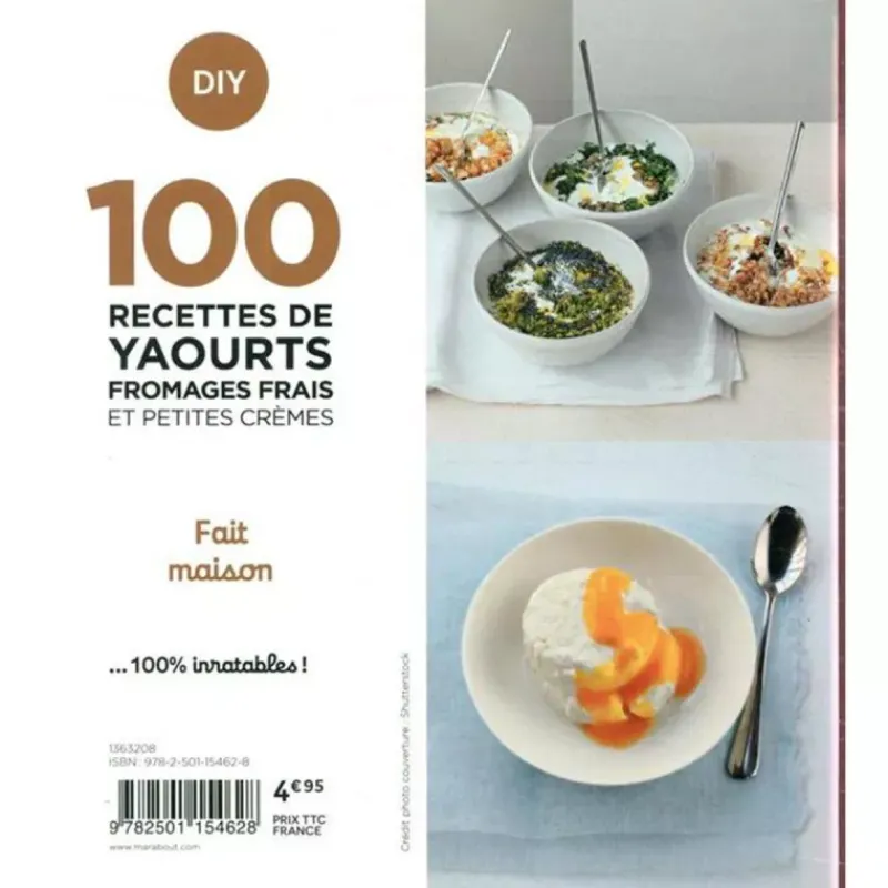 Livres De Cuisine-MARABOUT Livre de recettes de cuisine de Yaourts Fromages frais et petites Crèmes Collection Fait Maison Hachette