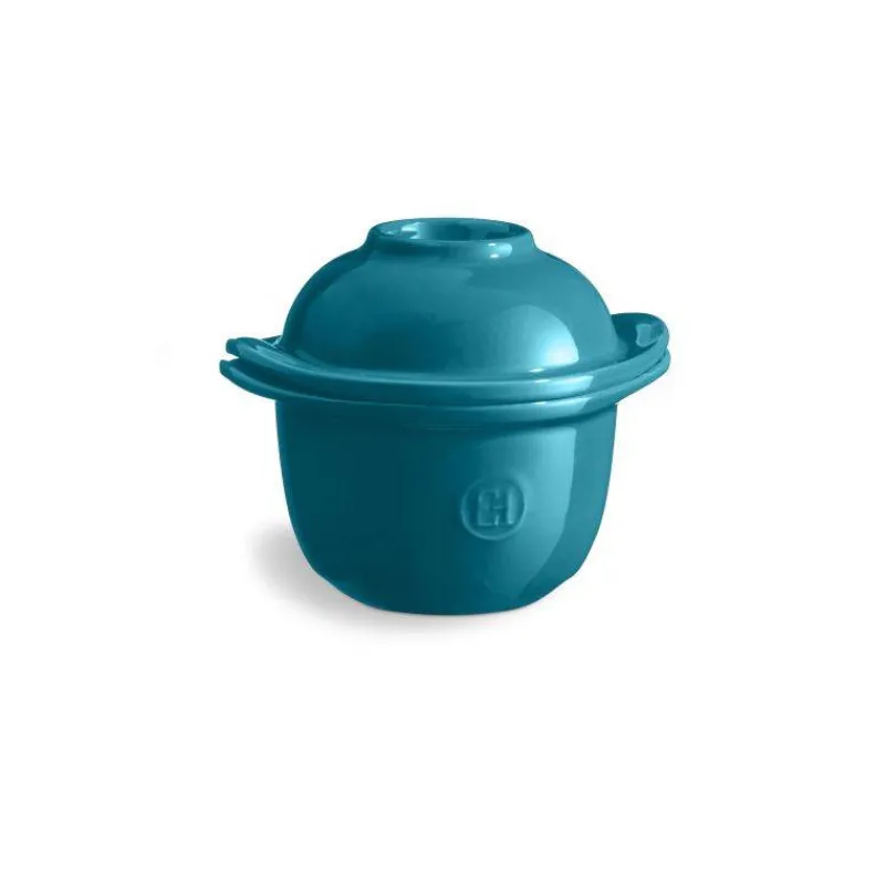 Coquetiers-Emile HENRY L´OEUF Cocotte coquetier en céramique Bleu Calanque SC