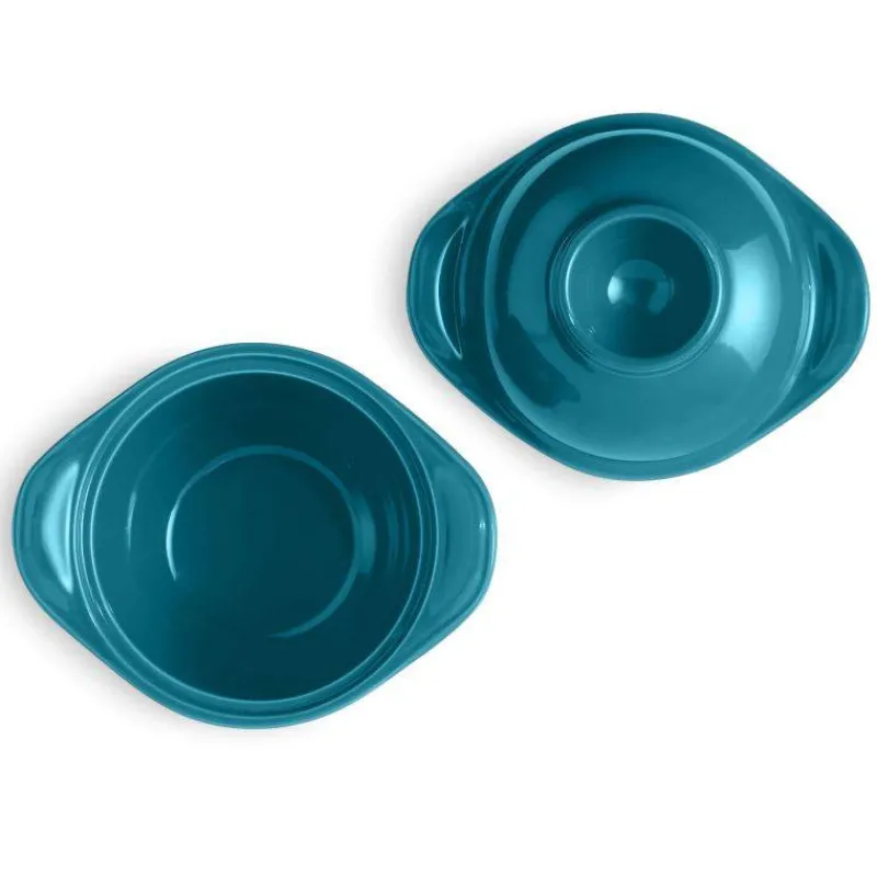 Coquetiers-Emile HENRY L´OEUF Cocotte coquetier en céramique Bleu Calanque SC