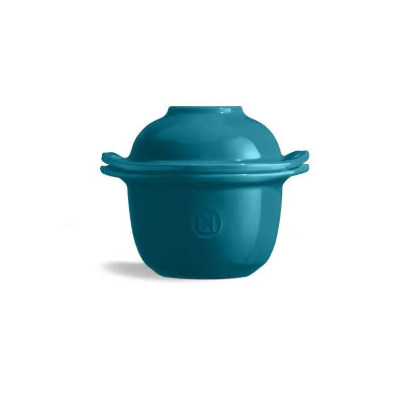 Coquetiers-Emile HENRY L´OEUF Cocotte coquetier en céramique Bleu Calanque SC