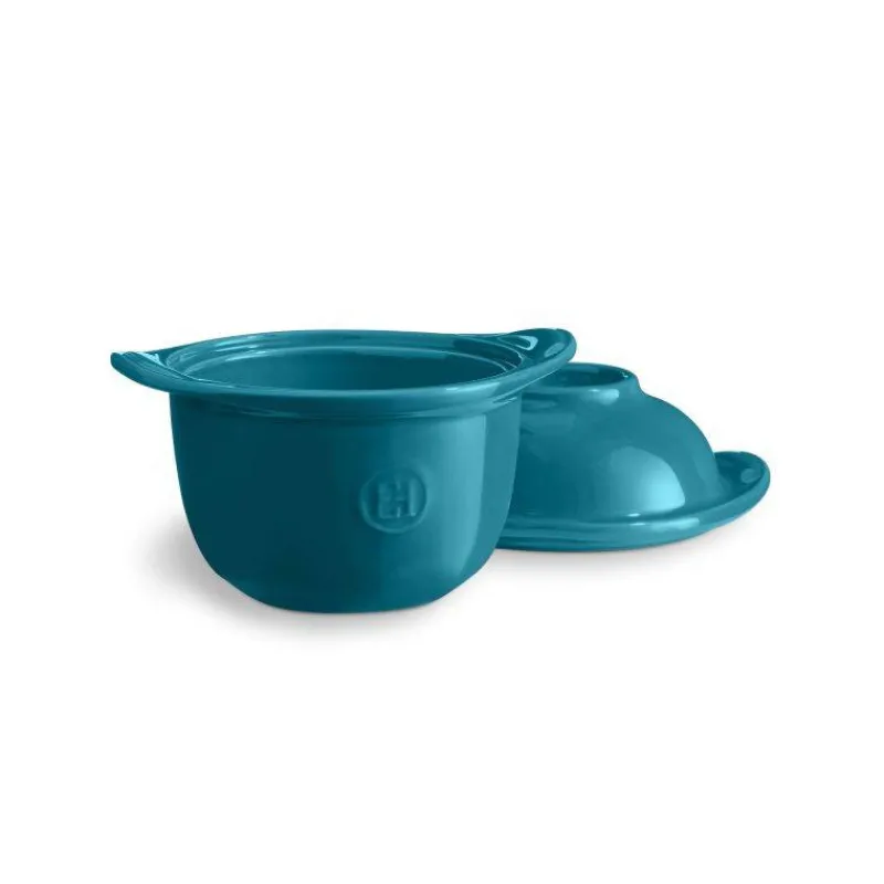 Coquetiers-Emile HENRY L´OEUF Cocotte coquetier en céramique Bleu Calanque SC