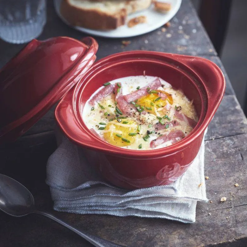 Coquetiers-Emile HENRY L´OEUF Cocotte coquetier en céramique Rouge Grand Cru