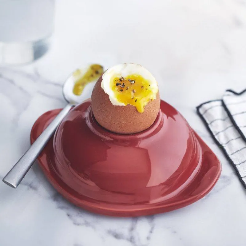Coquetiers-Emile HENRY L´OEUF Cocotte coquetier en céramique Rouge Grand Cru