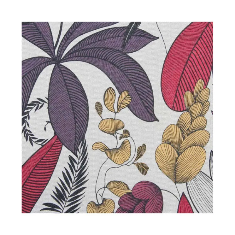 Nappe Table Ronde-Sud Etoffe LOMBOK Nappe 70% coton 30% polyester enduit Ronde D155 Citrouille