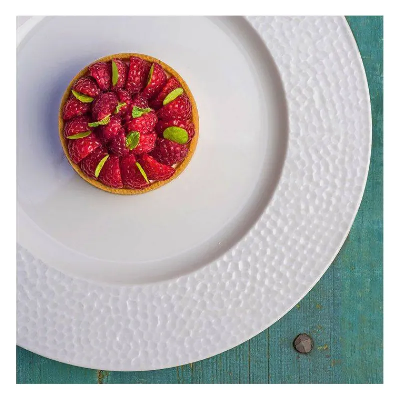 Assiettes Plates-TABLE PASSION LOUNA Assiette plate en porcelaine blanche 27 cm