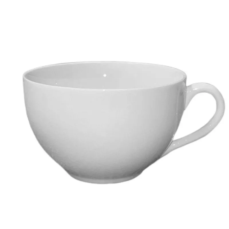 Tasses-La Casserolerie LOUVRE Tasse Déjeuner Thé Café en Porcelaine Blanche 43 cl