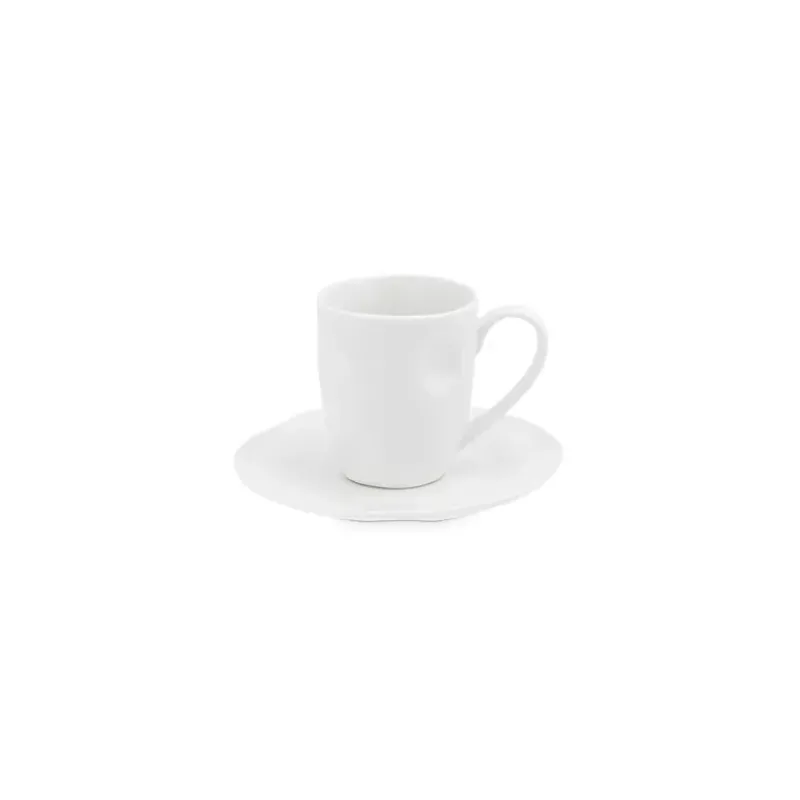 Tasses Expresso | Tasses-PORCELLANA BIANCA LUNIA Tasse à café expresso en porcelaine blanche 100 ml