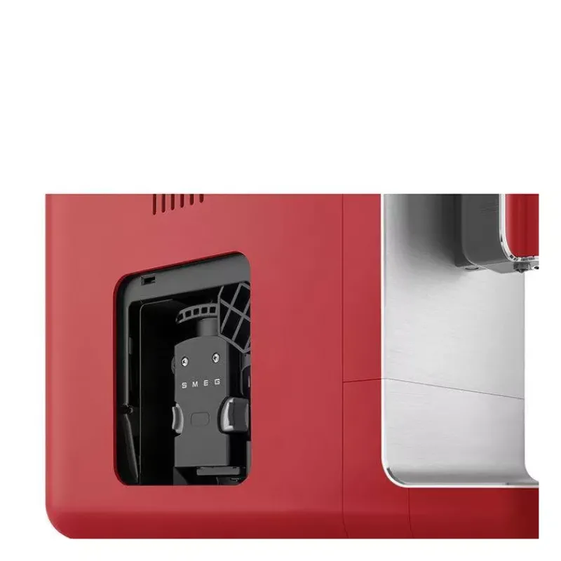 Robots Café | Expressos-SMEG Machine à café automatique avec broyeur et buse intégré Rouge Mat