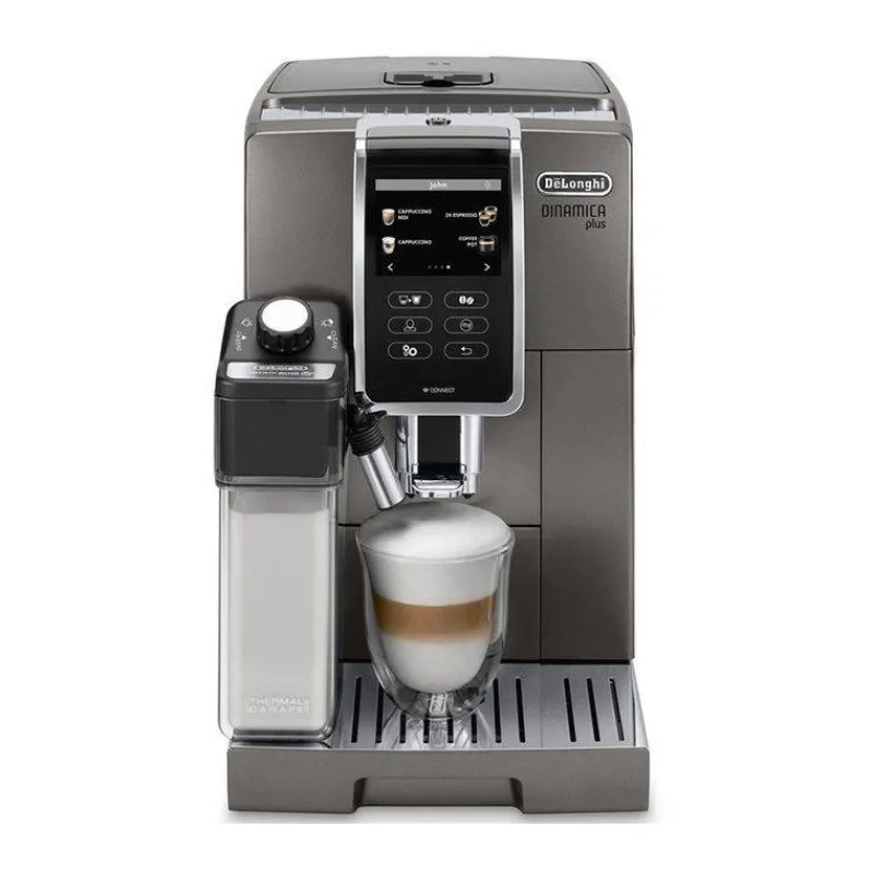 Robots Café-Du00e9Longhi Machine à café Automatique Expresso avec Broyeur Delonghi DINAMICA Titanium Connectable  SC