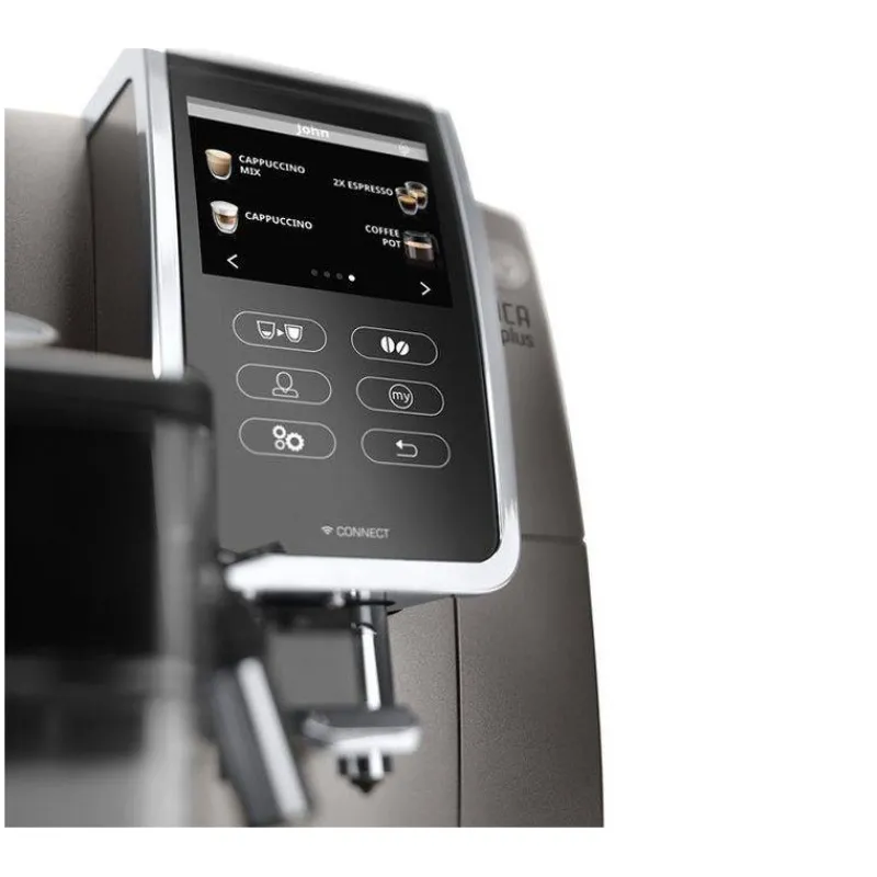 Robots Café-Du00e9Longhi Machine à café Automatique Expresso avec Broyeur Delonghi DINAMICA Titanium Connectable  SC