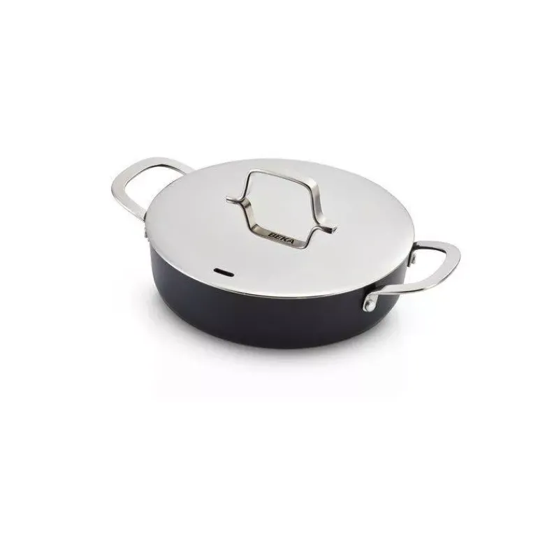 Sauteuses Revêtements Anti-adhérents | Sauteuses En Fonte Aluminium-BEKA MAESTRO Sauteuse fonte aluminium revêtue avec couvercle inox D24