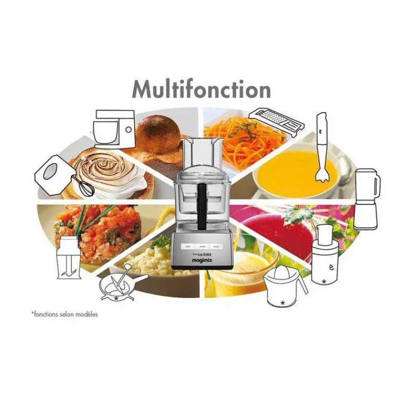 Robots Multifonctions Compacts | Robots Magimix-MAGIMIX Robot Cuisine Système 5200XL Blanc