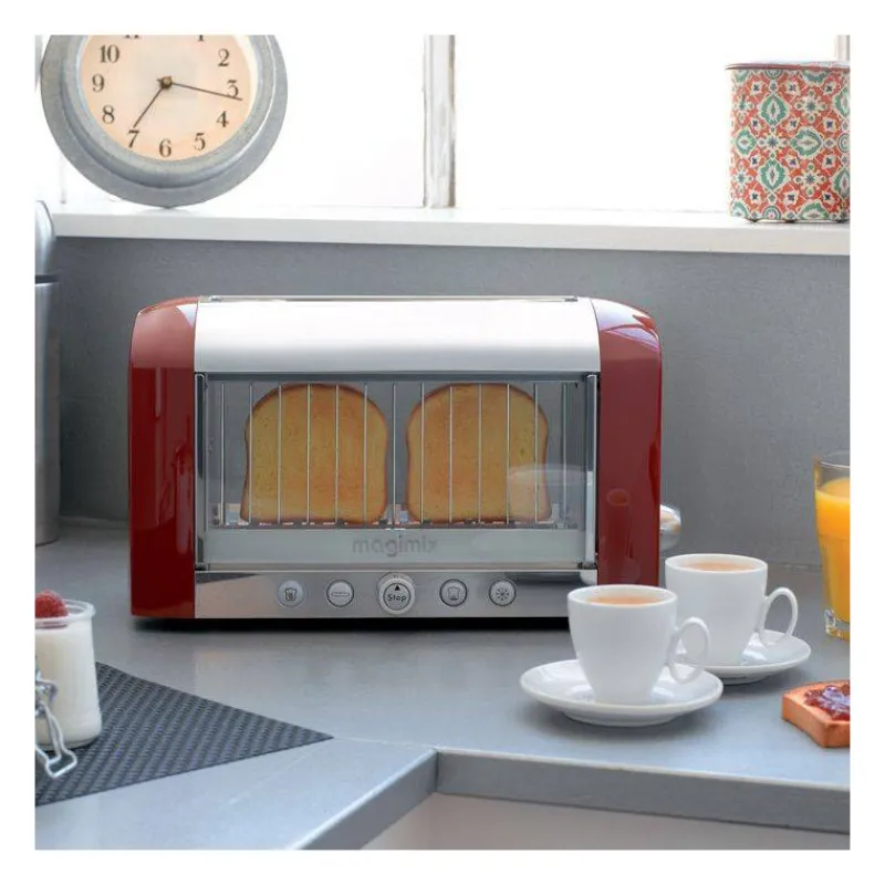 Grille-pains Et Toasters Fabriqués En France | Grille-pains Et Toasters-MAGIMIX Toaster Grille Pain électrique VISION Rouge