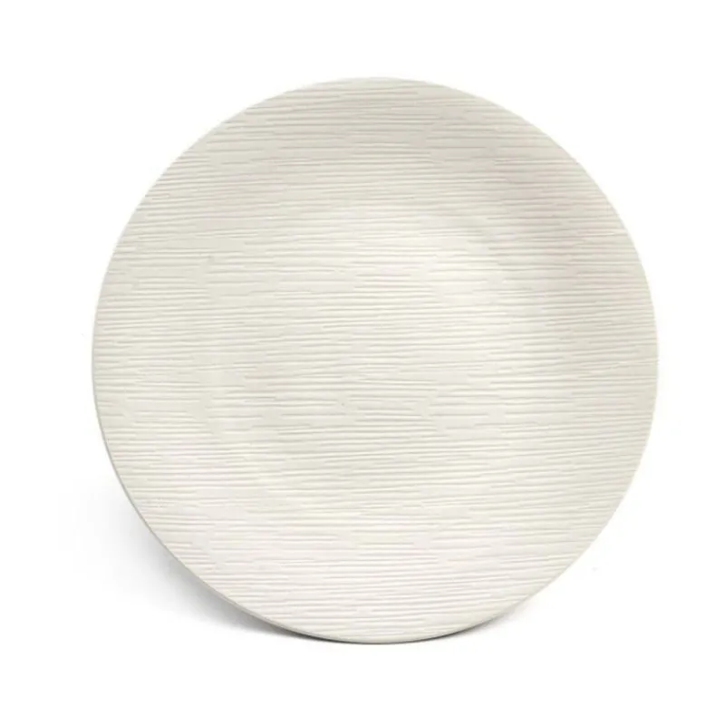 Assiettes Plates-Mu00e9dard de NOBLAT MAGMA Assiette Plate en Grès Médard de NOBLAT D27 Ivoire  SC