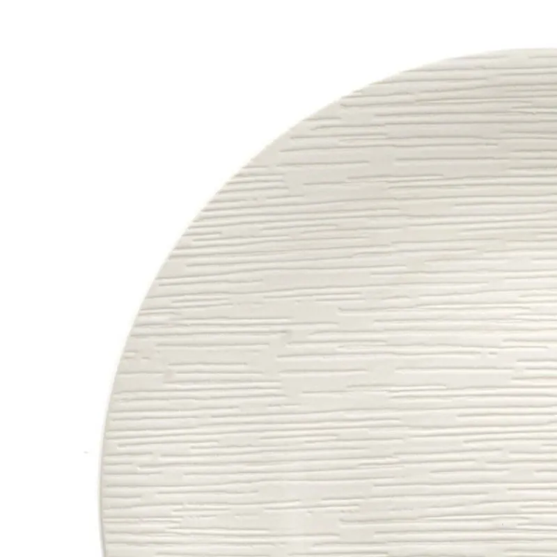 Assiettes Plates-Mu00e9dard de NOBLAT MAGMA Assiette Plate en Grès Médard de NOBLAT D27 Ivoire  SC