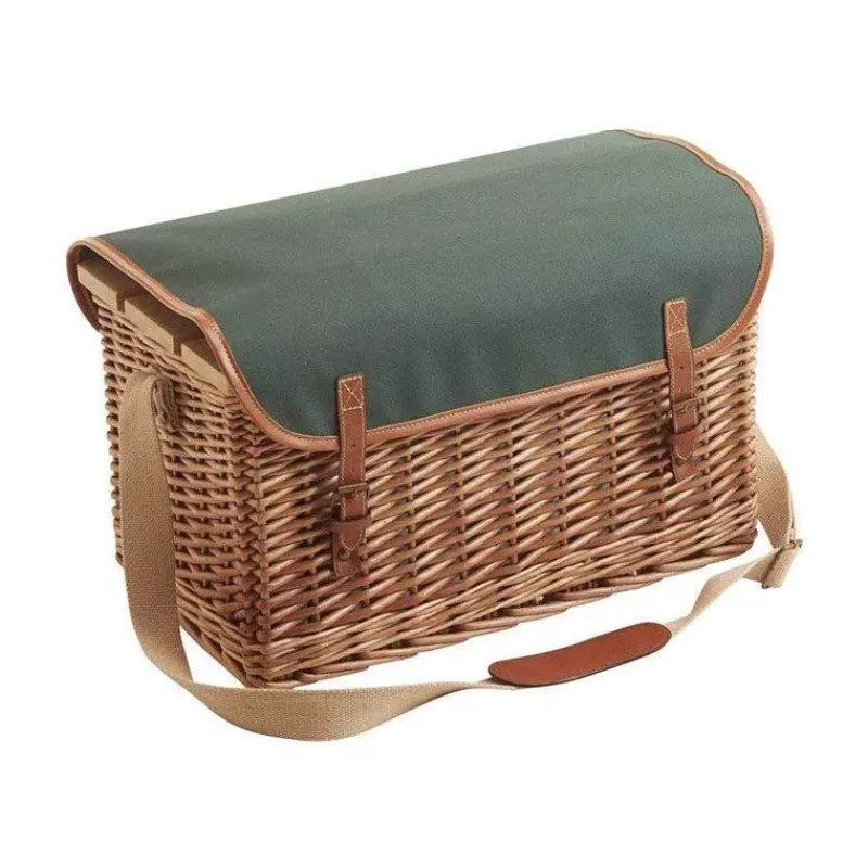 Paniers Pique-nique-Les Jardins de la Comtesse Malle Panier Pique Nique osier avec table Saint Honoré  vert 4 personnes