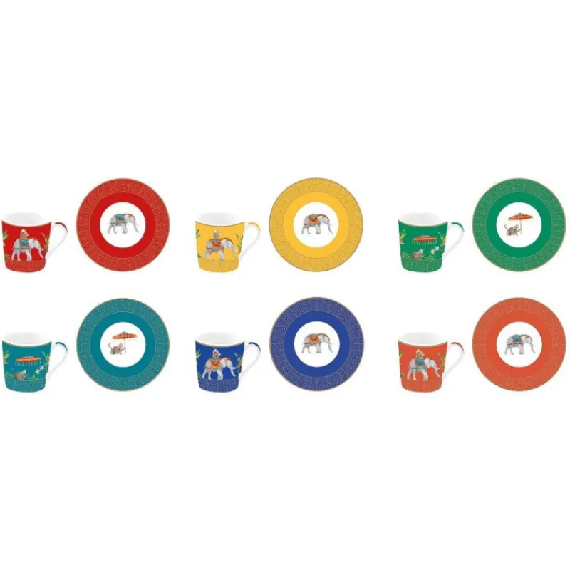 Tasses Expresso-Easy Life MARAJAH Coffret Paire Tasse Café Expresso Porcelaine EASYLIFE - les 6