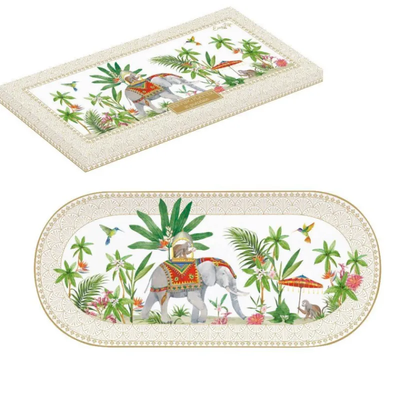Plats Ovales-Easy Life MARAJAH Plat de service ovale en Porcelaine L 33.5 cm EASYLIFE