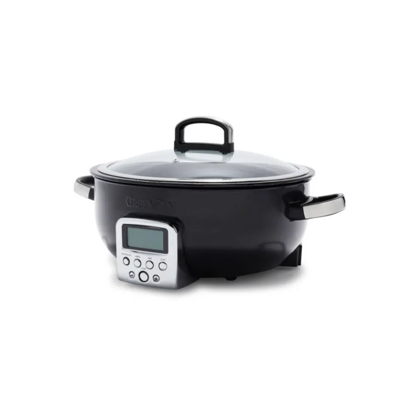 Multicuiseurs Mijoteuses | Cuit-vapeur-GreenPan Mijoteuse OMNI Cooker Multicuiseur Vapeur Riz Soupe électrique 5.6 L Noir  SC