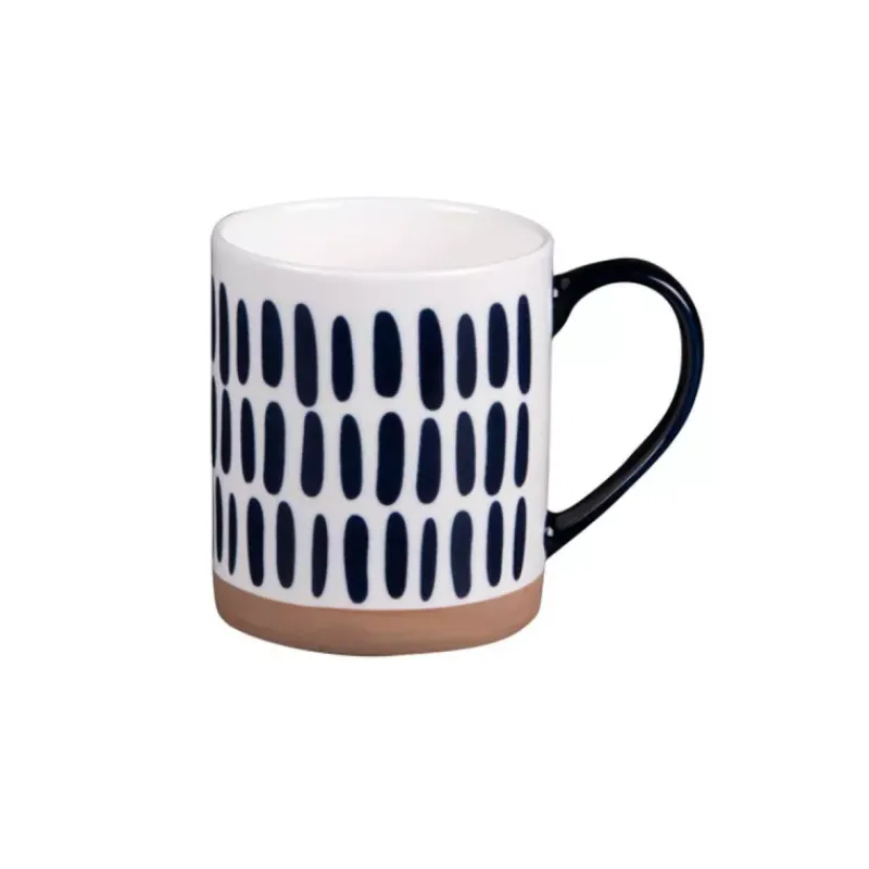 Mugs-TABLE PASSION MIKONOS Mug en faïence 35cl  Décor Traits