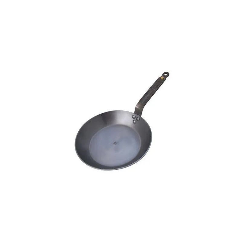 Poêles En Acier-De Buyer MINERAL Poêle ronde en tôle d´acier cire d´abeille D 28 cm