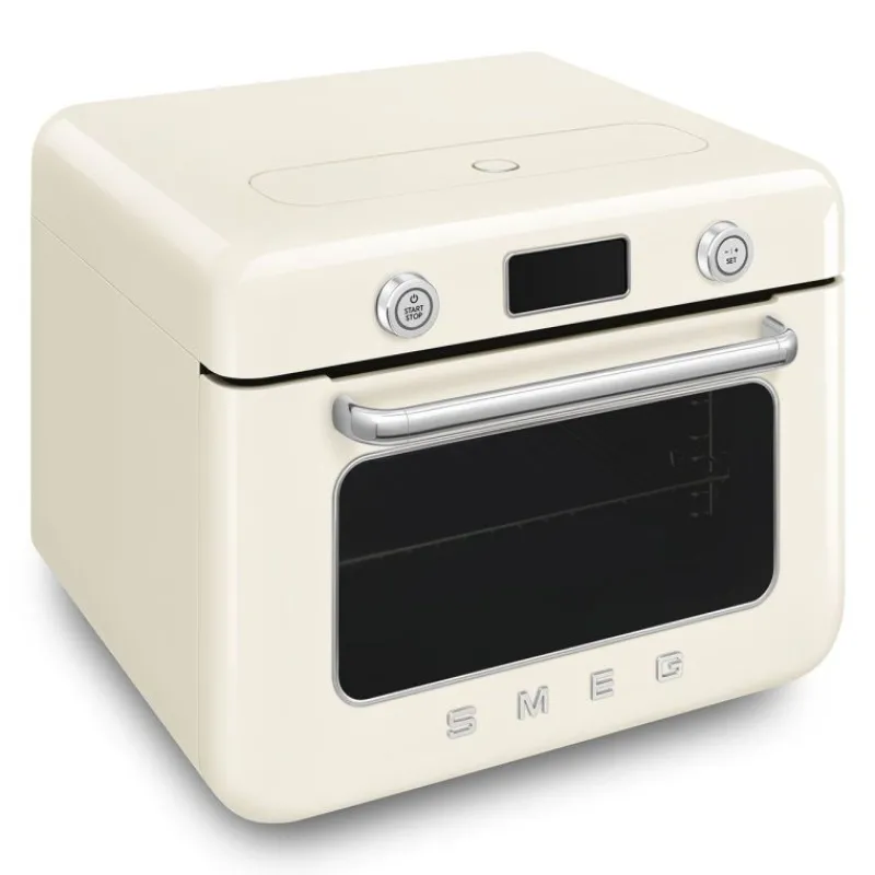 Fours-SMEG Mini four posable combiné vapeur Crème