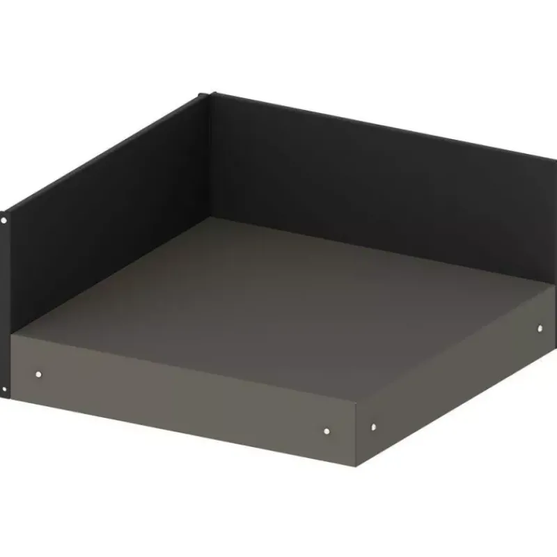 Cuisine Extérieure-ENO MODULO Cuisine extérieure Elément Plateau d´angle acier galvanisé thermolaqué Gris et Noir
