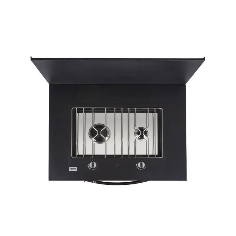 Cuisine Extérieure | Fours-ENO MODULO Cuisine extérieure Plaque et Four GAZ  Inox et Noir  