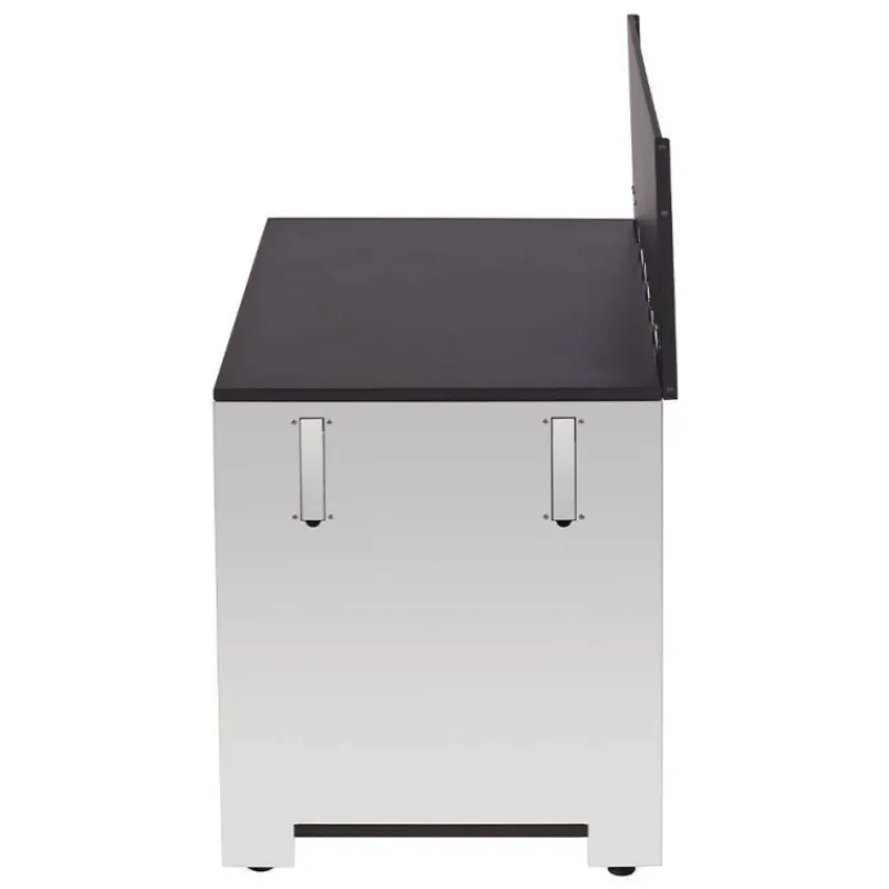 Cuisine Extérieure-ENO MODULO Pack Cuisine extérieure Elément Meuble plancha Inox +porte  Acier noir