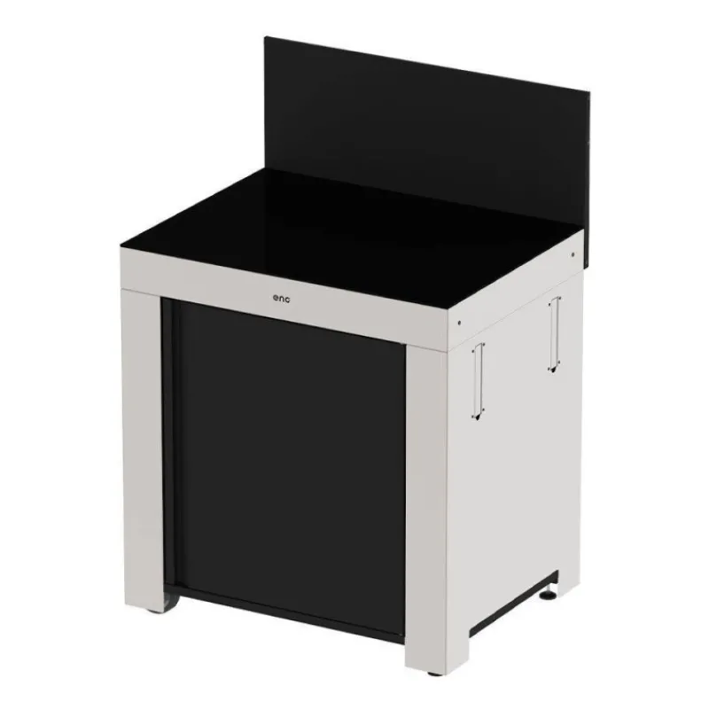 Cuisine Extérieure-ENO MODULO Pack Cuisine extérieure Elément Standard Inox + Acier Galvanisé Noir
