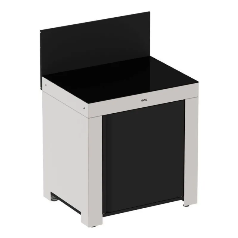 Cuisine Extérieure-ENO MODULO Pack Cuisine extérieure Elément Standard Inox + Acier Galvanisé Noir