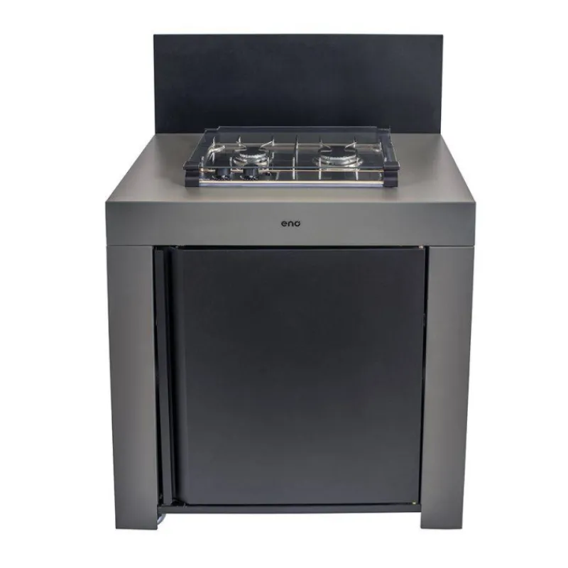 Cuisine Extérieure-ENO MODULO Pack Cuisine extérieure MASTER Elément pour Table de cuisson Acier Galvanisé Gris Cargo