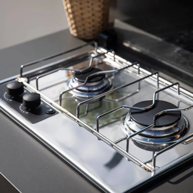 Cuisine Extérieure-ENO MODULO Pack Cuisine extérieure MASTER Elément pour Table de cuisson Acier Galvanisé Gris Cargo