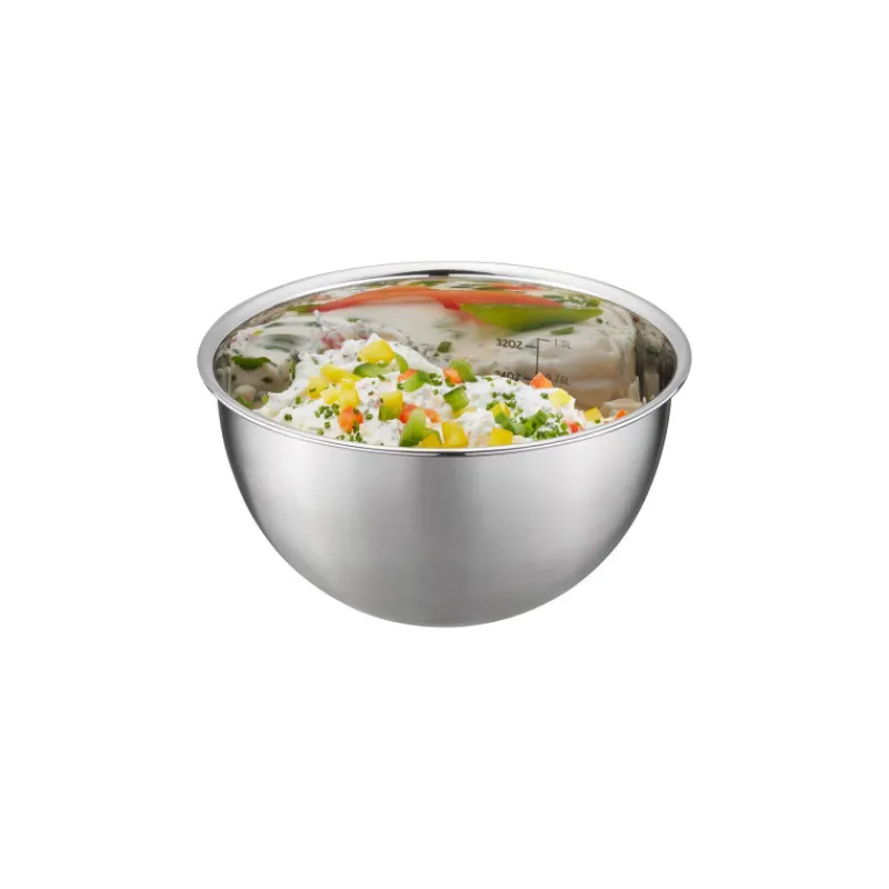 Boites Et Saladiers | Bols À Mixer-GEFU MONDI Saladier inox avec couvercle transparent - Le lot de 3