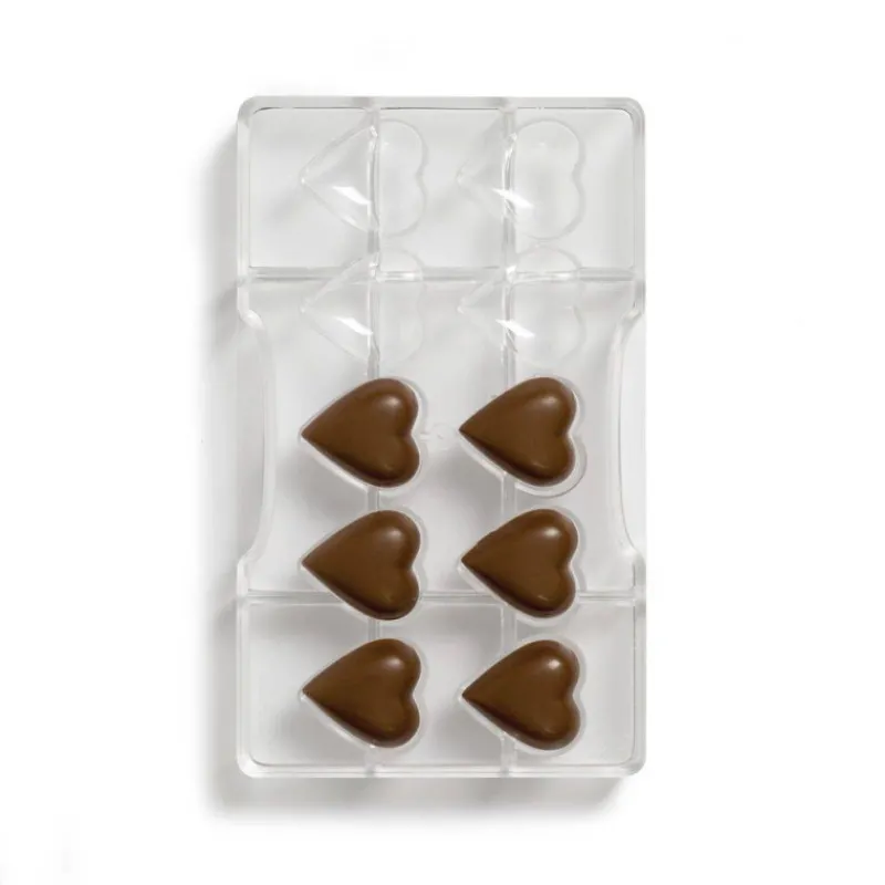 Moules À Chocolat-Decora Moule à chocolats en polycarbonate x 10 cavités COEUR