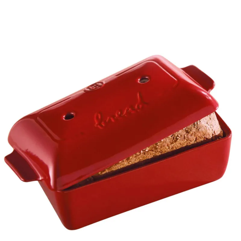 Moules À Pain | Pains-Emile HENRY Moule à Pain Moulé Rectangulaire d´ Rouge Grand Cru VPC