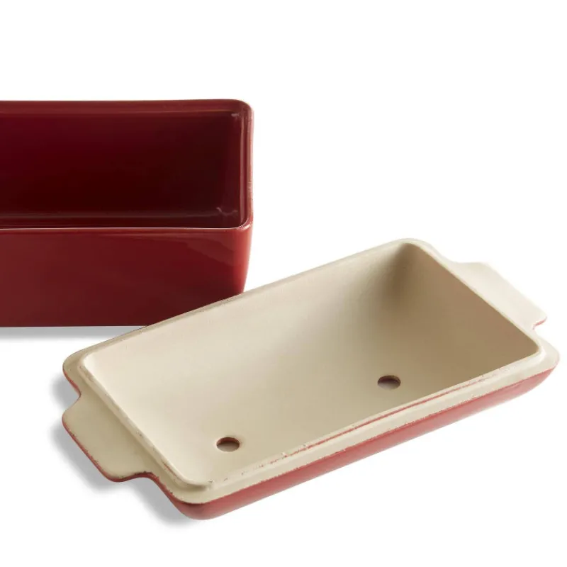 Moules À Pain | Pains-Emile HENRY Moule à Pain Moulé Rectangulaire d´ Rouge Grand Cru VPC