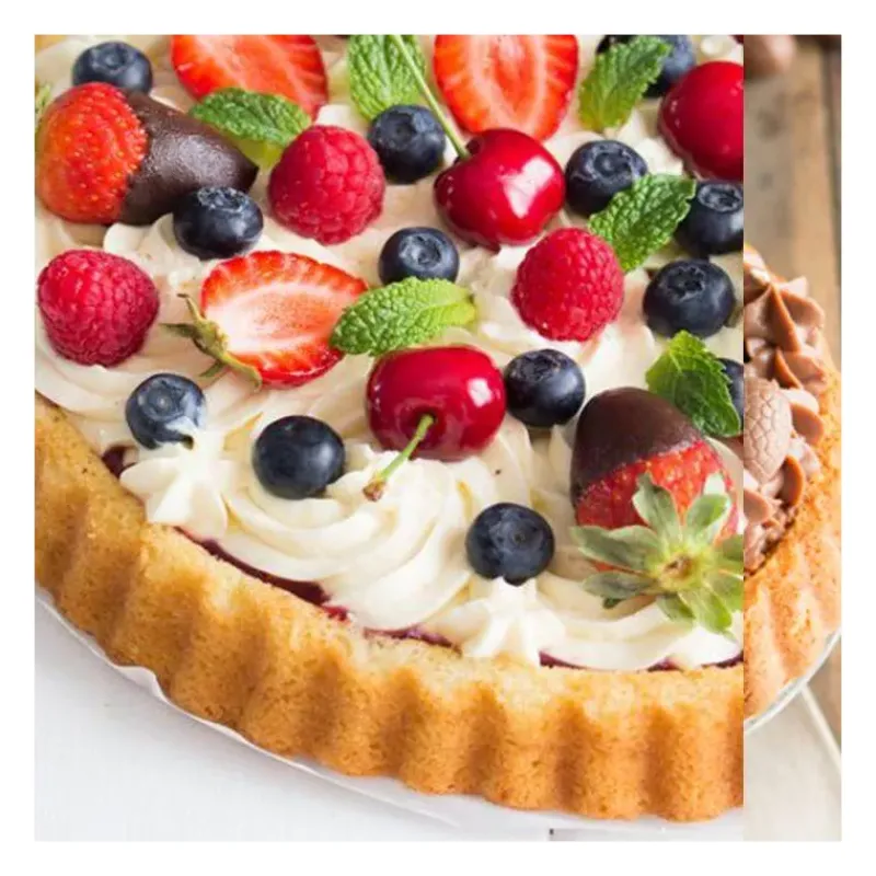 Moules À Tarte | Quiches Et Tourtes-Decora Moule à tarte Fruits Frais en acier revêtement anti adhésif D28