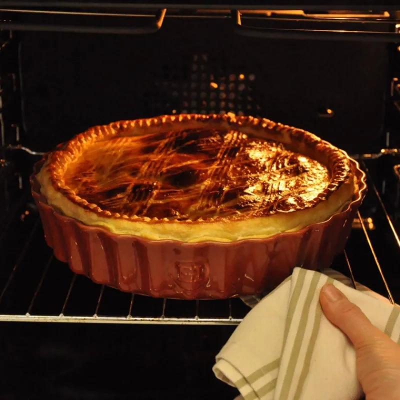 Moules À Tarte | Quiches Et Tourtes-Emile HENRY Moule à Tarte Tourtière haute Noir Fusain D28 cm