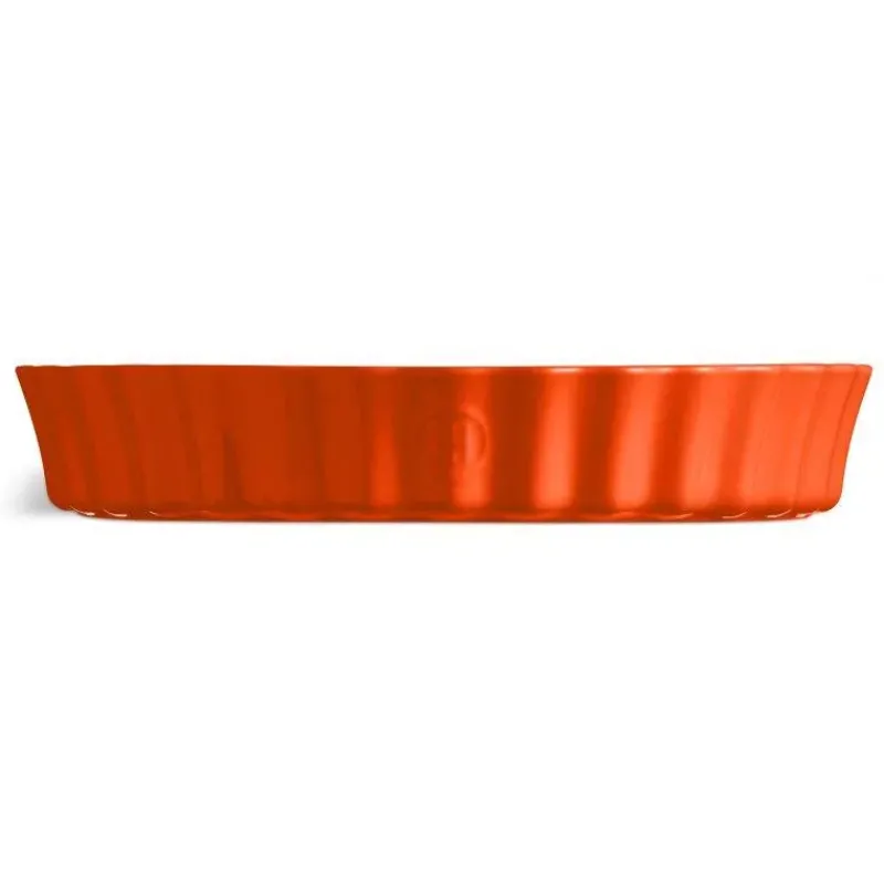 Moules À Tarte | Quiches Et Tourtes-Emile HENRY Moule à Tarte Tourtière haute Orange Toscane  D32 cm