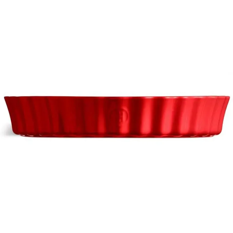 Moules À Tarte | Quiches Et Tourtes-Emile HENRY Moule à Tarte Tourtière haute Rouge Grand cru  D32 cm