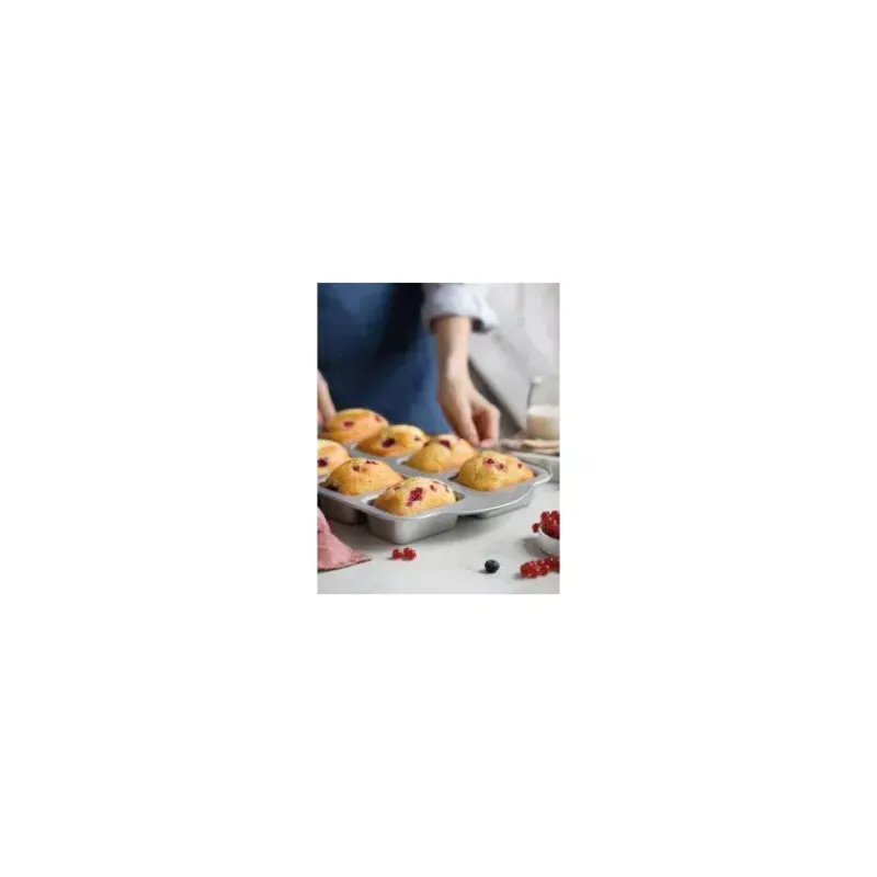 Moules À Cake-Decora Moule mini cake sur plaque 8 cavités en acier revêtu antiadhésif