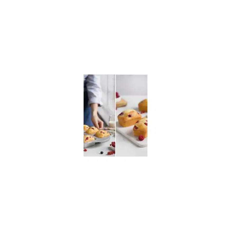 Moules À Cake-Decora Moule mini cake sur plaque 8 cavités en acier revêtu antiadhésif