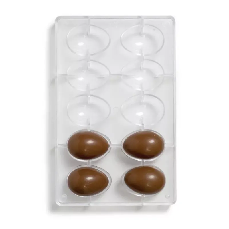 Moules À Chocolat-Decora Moule Oeuf en polycarbonate x 4 cavités 70 g