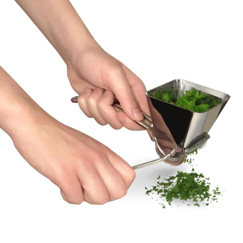 Hacher | Moulins À Herbes-La Bonne GRAINE Moulin à fines herbes inox hachoir persil ciboulette