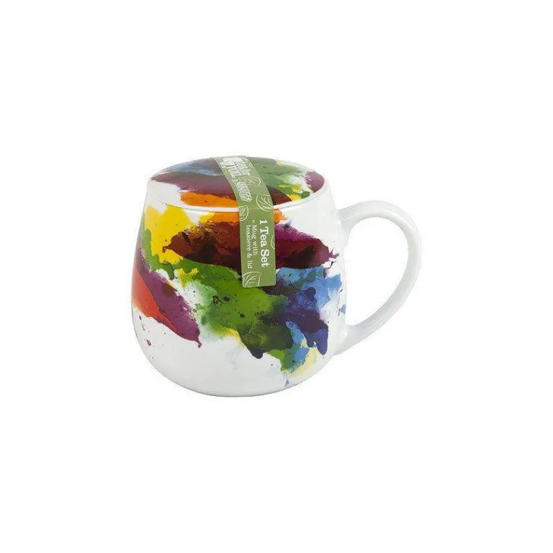 Mugs-KONITZ MUG tasse Tisanière avec couvercle Porcelaine Könitz ON COLOUR