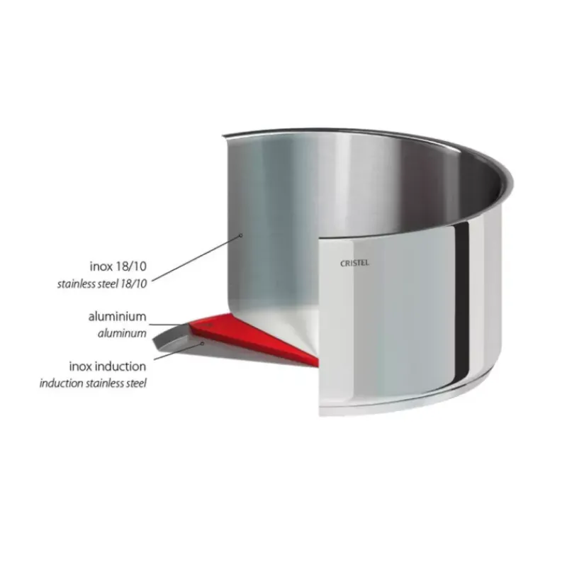 Faitouts Amovibles Inox | Faitouts-CRISTEL MUTINE Faitout Inox amovible Corps Classique D22