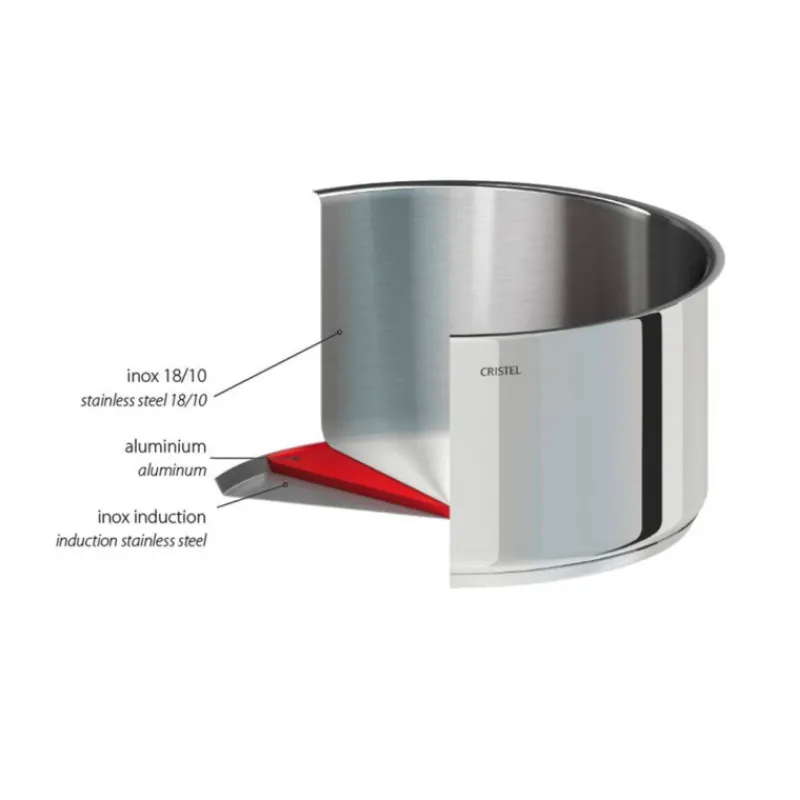 Faitouts Amovibles Inox | Faitouts-CRISTEL MUTINE Faitout Inox amovible Corps Classique D26