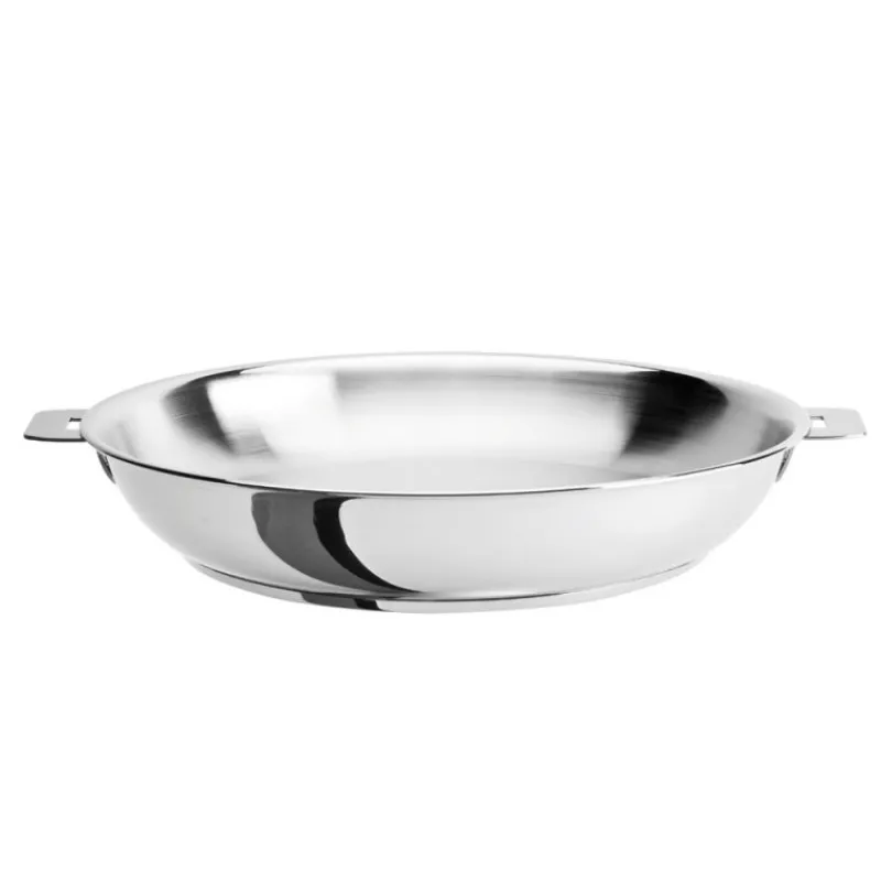 Poêles En Inox | Poêles Amovibles-CRISTEL Mutine Poêle Inox Haute D24 + D28 + poignée amovible framboise